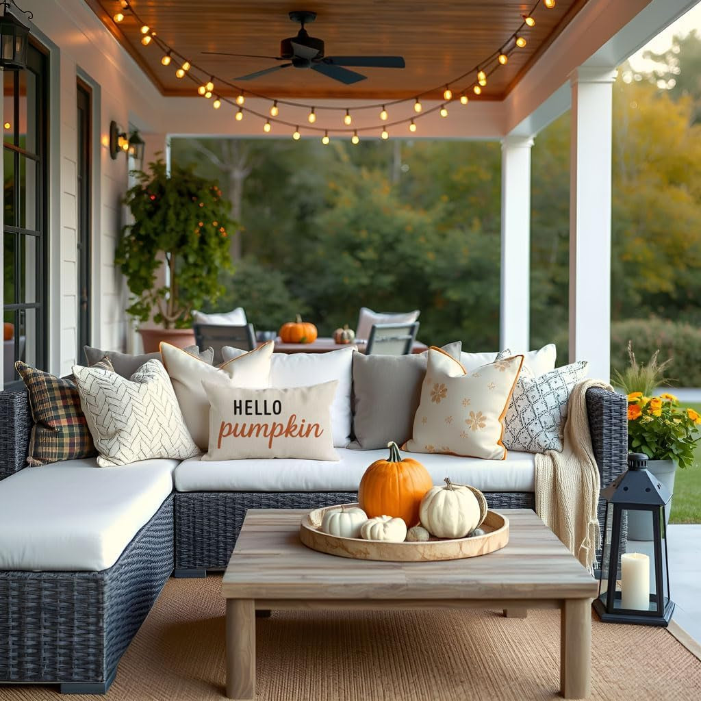 Fall Throw Pillow Covers 12X20, Fall Decorations for Home