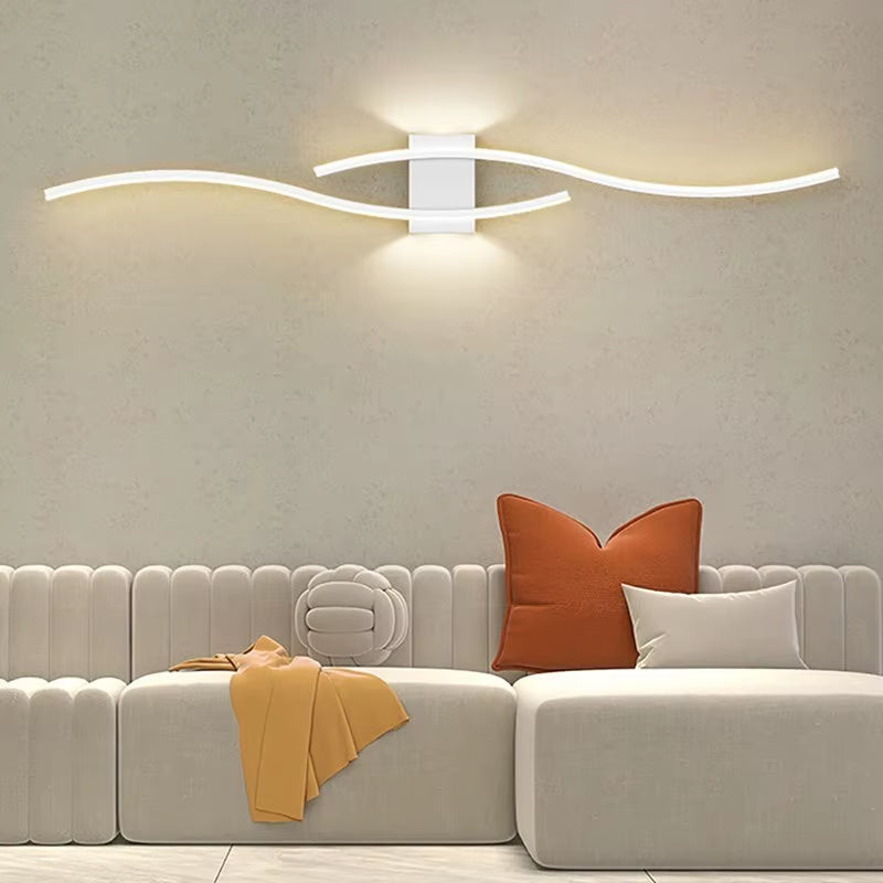 Moder LED Wall Lamp Long Strip Wall Lamps TV Background Decorative Lighting for Bedroom Living Room Home Indoor Lighting Fixture