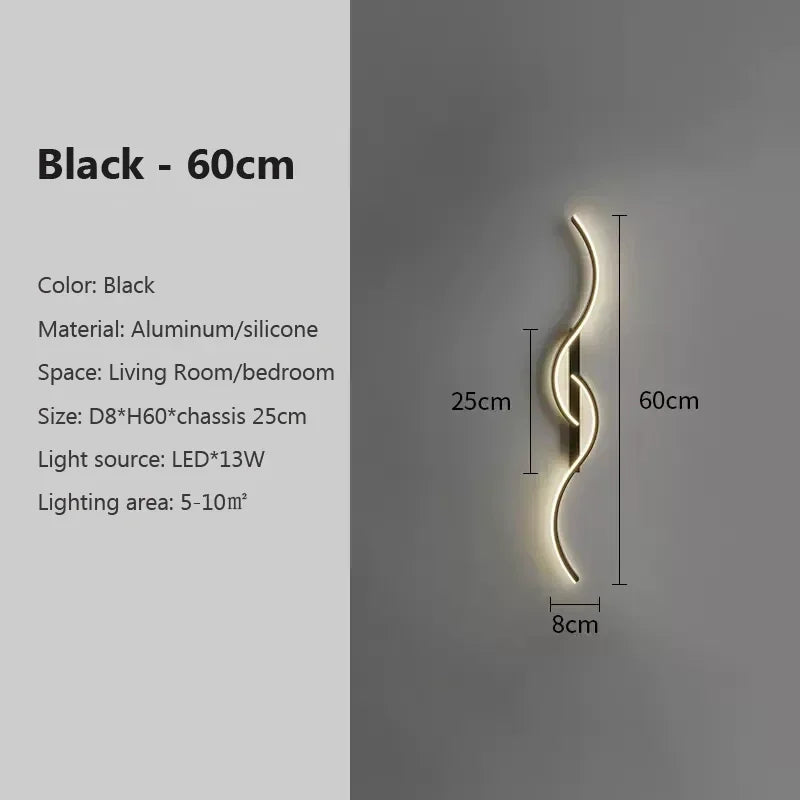 Modern LED Wall Sconce for Bedroom Bedside Living Room Corridor Wall Lamp Indoor Lighting Fixture