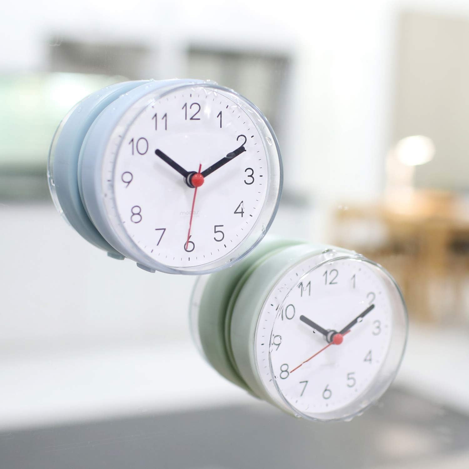 2WAY Silent Waterproof Bathroom Clock (White)