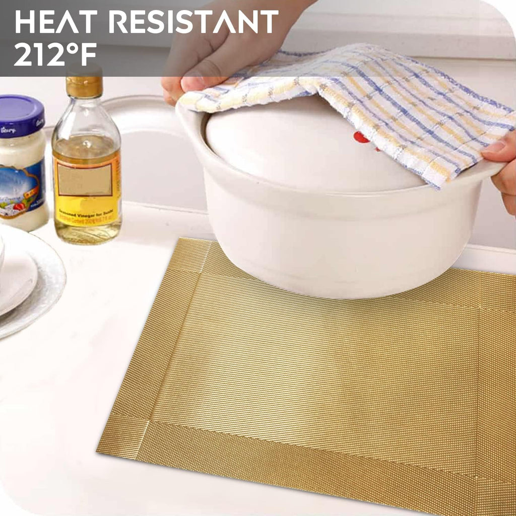 Placemats Set of 6 Table Placemats Heat Resistant Woven Placemats