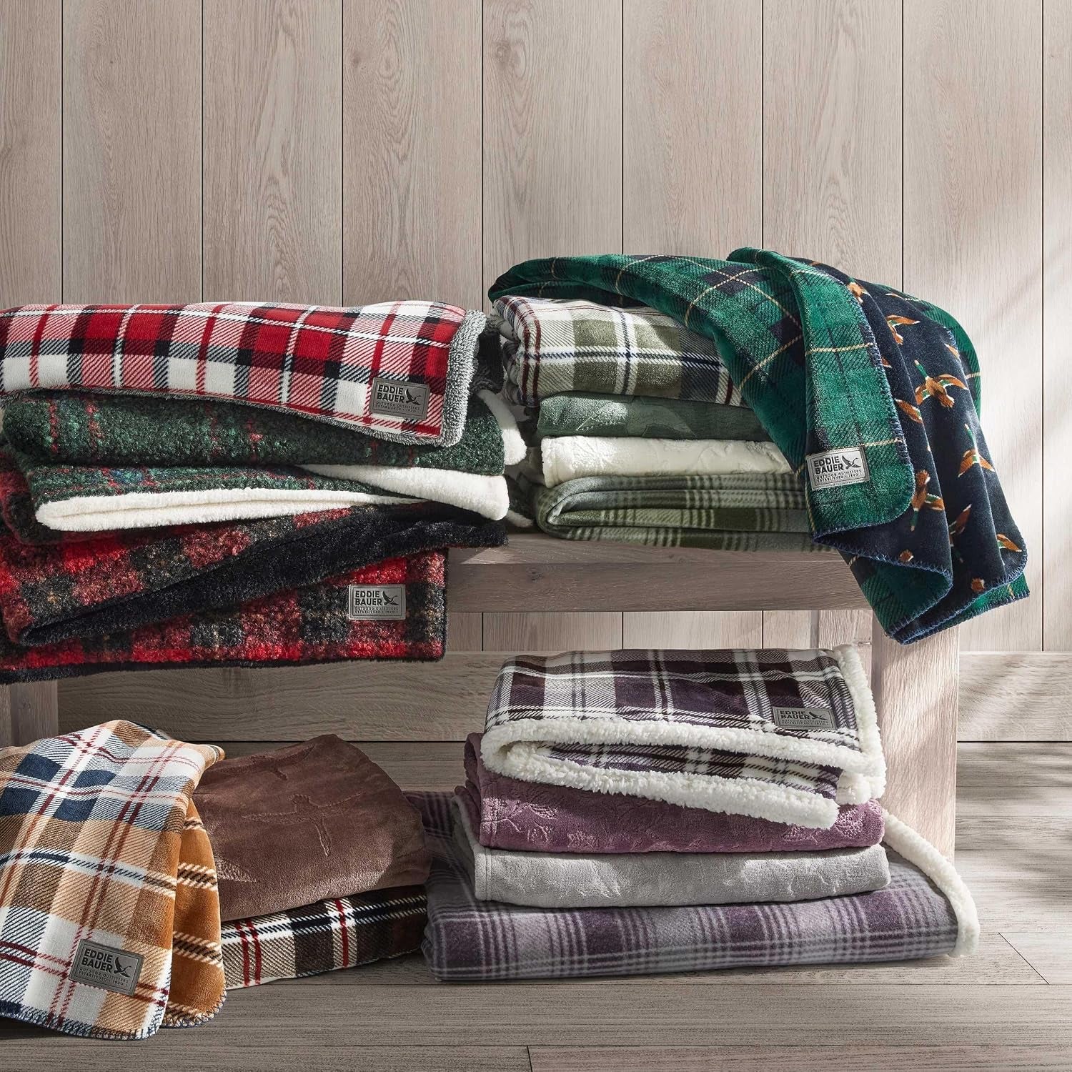 Eddie Bauer - Soft Throw Blanket, Reversible, for Bed & Couch, 60X70