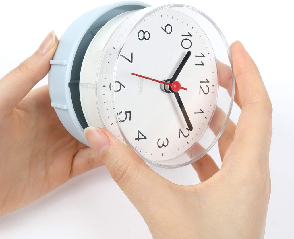 2WAY Silent Waterproof Bathroom Clock (White)