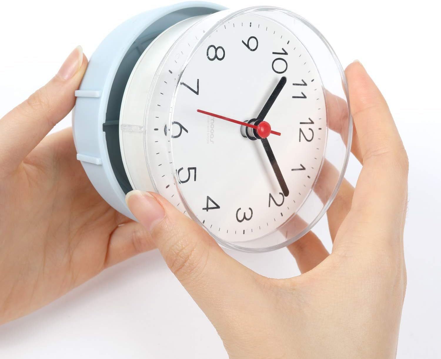 2WAY Silent Waterproof Bathroom Clock (White)