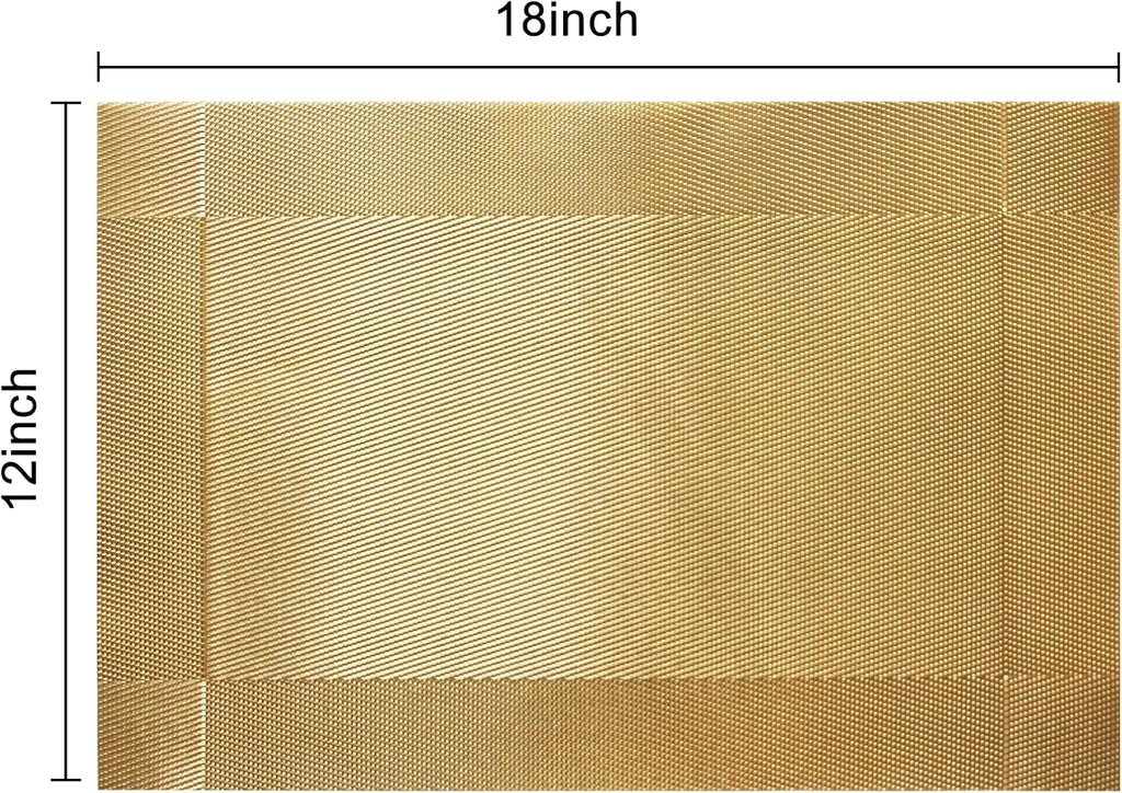 Placemats Set of 6 Table Placemats Heat Resistant Woven Placemats