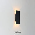 LED Wall Lamp Rectangular Bedroom Bedside Wall Lights Modern Minimalist Indoor Lighting Living Room Decoration Aluminum