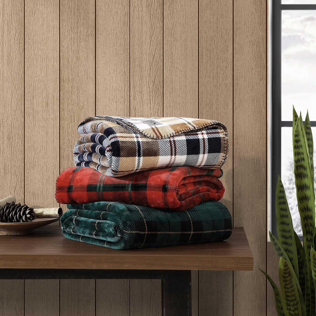 Eddie Bauer - Soft Throw Blanket, Reversible, for Bed & Couch, 60X70