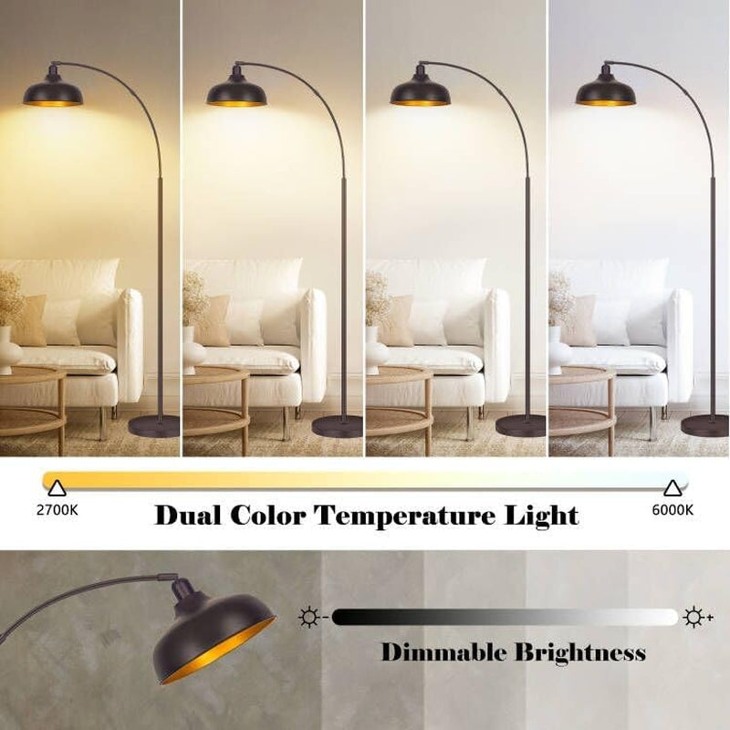 Arc Floor Lamps Bronze, Standing Lamps for Living Room Reading Lamps 70”