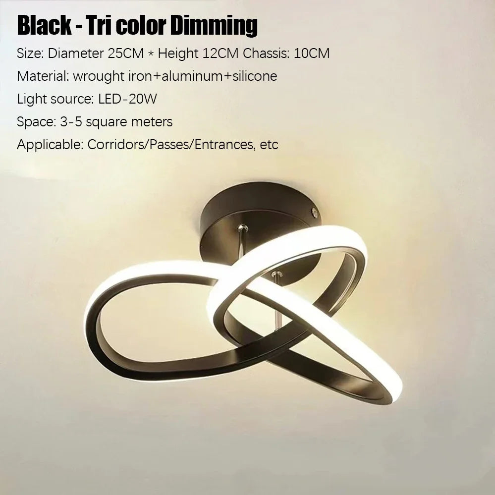 Modern LED Ceiling Light Corridor Lighting Fixture Minimalist Line Lamps Aisle Entryway Staircase Corner Indoor Lighting