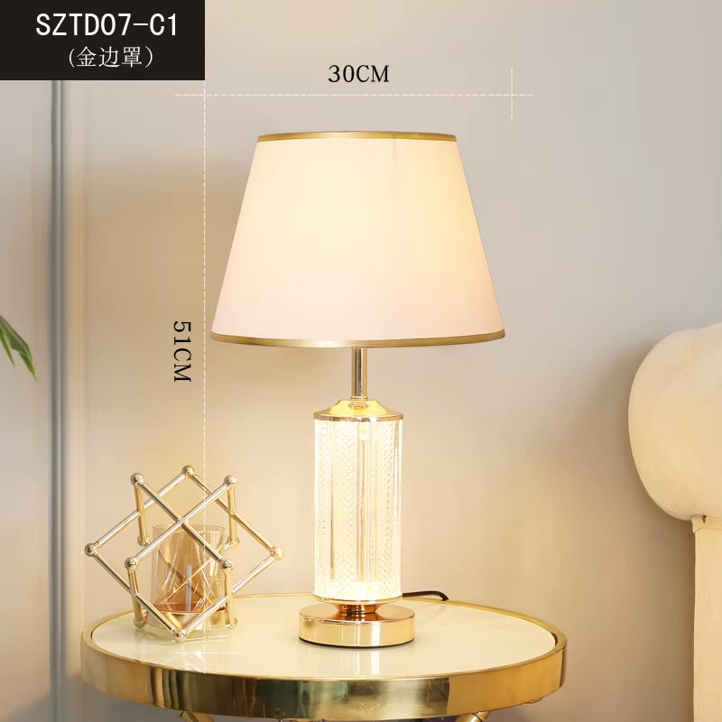 Modern Luxury Glass Table Lamp Simplicity American Designer Room Living Room Study Bedroom Bedside Lamp Household Table Lamp