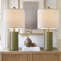 20.25" Small Table Lamps Set of 2 Modern Ceramic Lamps for Living Room