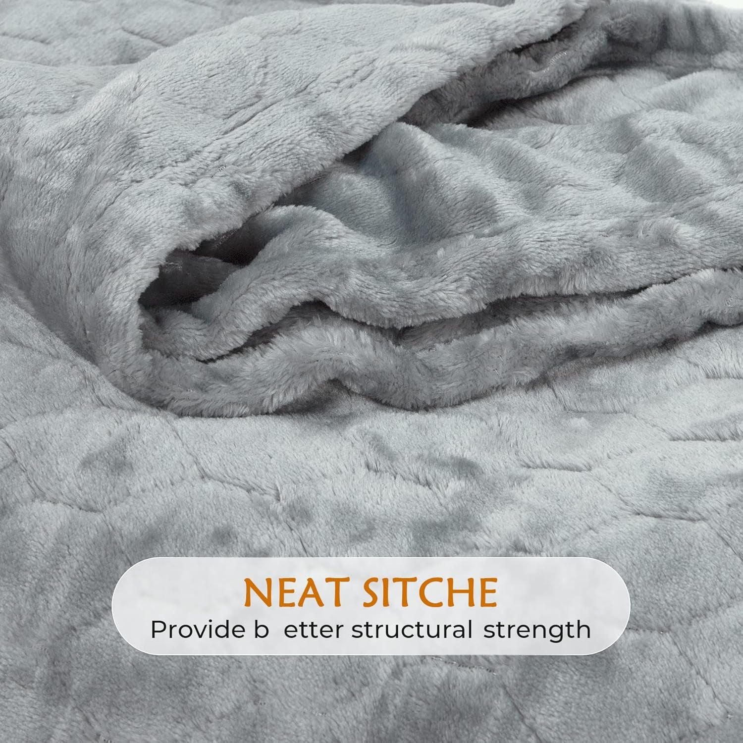 Fleece Blanket Super Soft Cozy Throw Blanket 50" X 60", Lightweight Fuzzy Comfy Textured Flannel Blanket Warm Plush Throw Blankets for Couch, Sofa, Bed, Light Grey