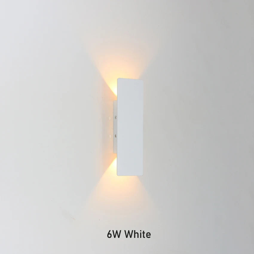 LED Wall Lamp Rectangular Bedroom Bedside Wall Lights Modern Minimalist Indoor Lighting Living Room Decoration Aluminum