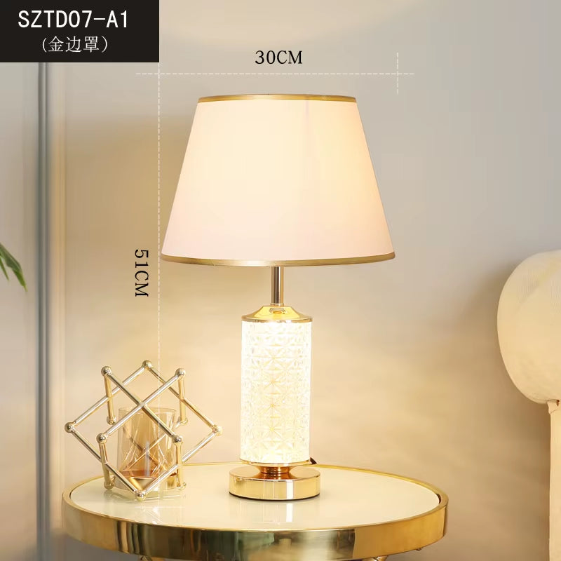 Modern Luxury Glass Table Lamp Simplicity American Designer Room Living Room Study Bedroom Bedside Lamp Household Table Lamp