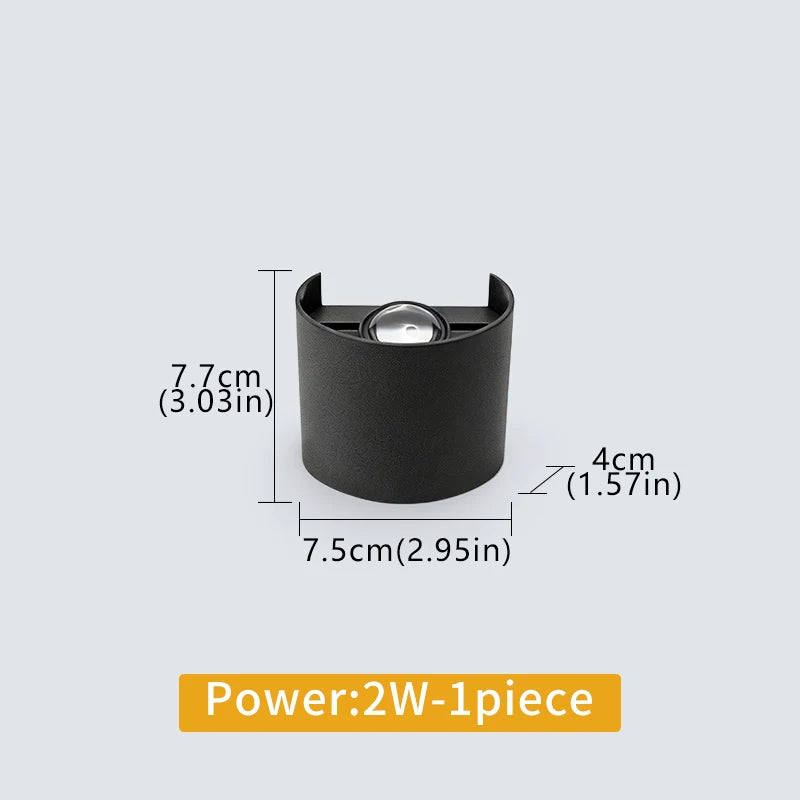 LED Wall Light Waterproof Outdoor Indoor Lighting IP65 AC86-265V 2W 4W for Garden Stair Night Light