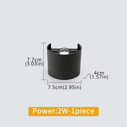 LED Wall Light Waterproof Outdoor Indoor Lighting IP65 AC86-265V 2W 4W for Garden Stair Night Light