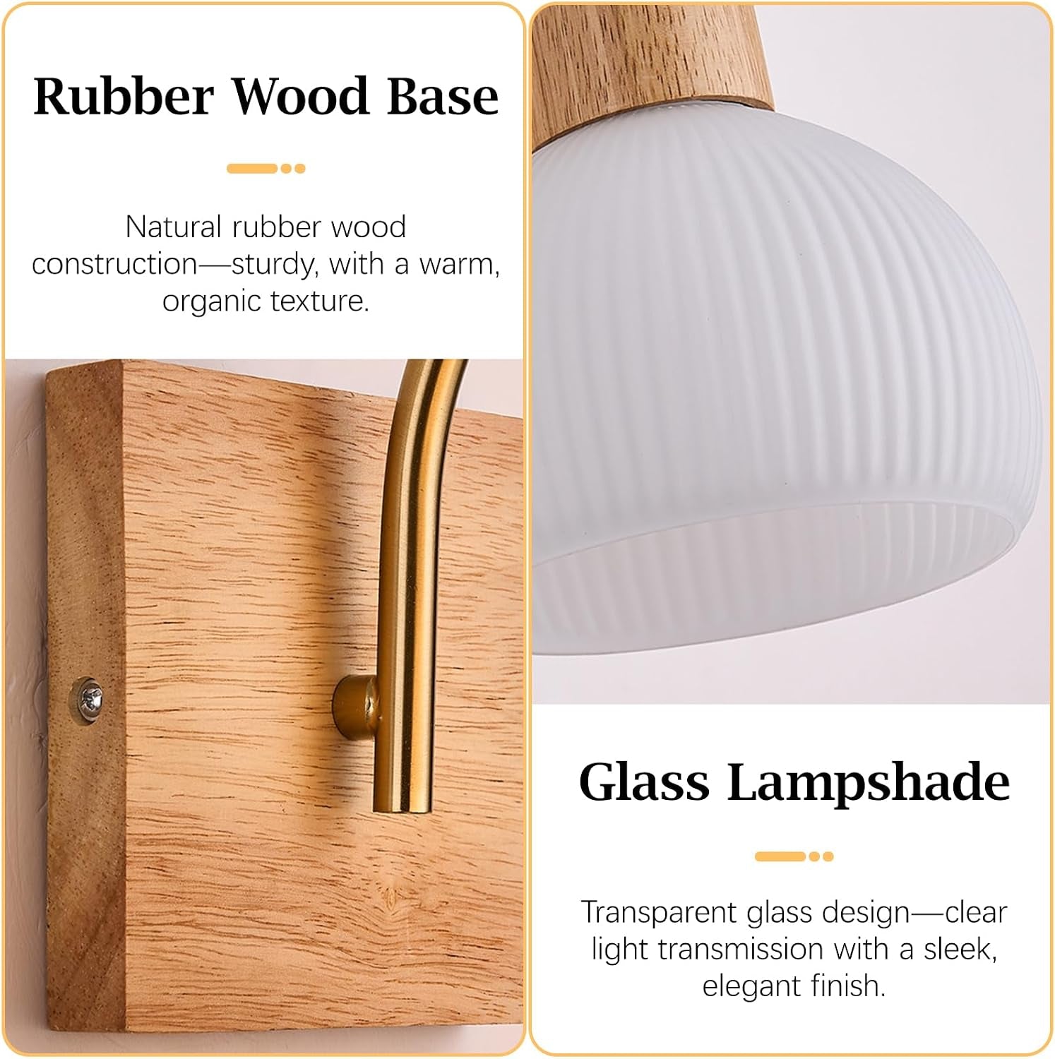 Globe Milk White Glass Wall Lamp Nordic Solid Wood Wall Sconce Adjustable Bedroom Bedside Reading Lighting, Modern Retro Half Globe Wooden Home Decor Lighting Fixture for Loft Living Room