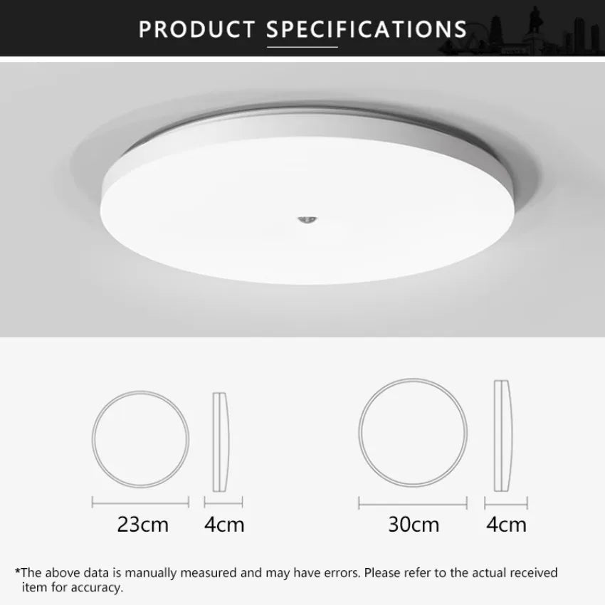 LED Ceiling Light with Motion Sensor Human Infrared Sensing Light Staircase Garage Corridor Warehouse Indoor Lighting Fixtures
