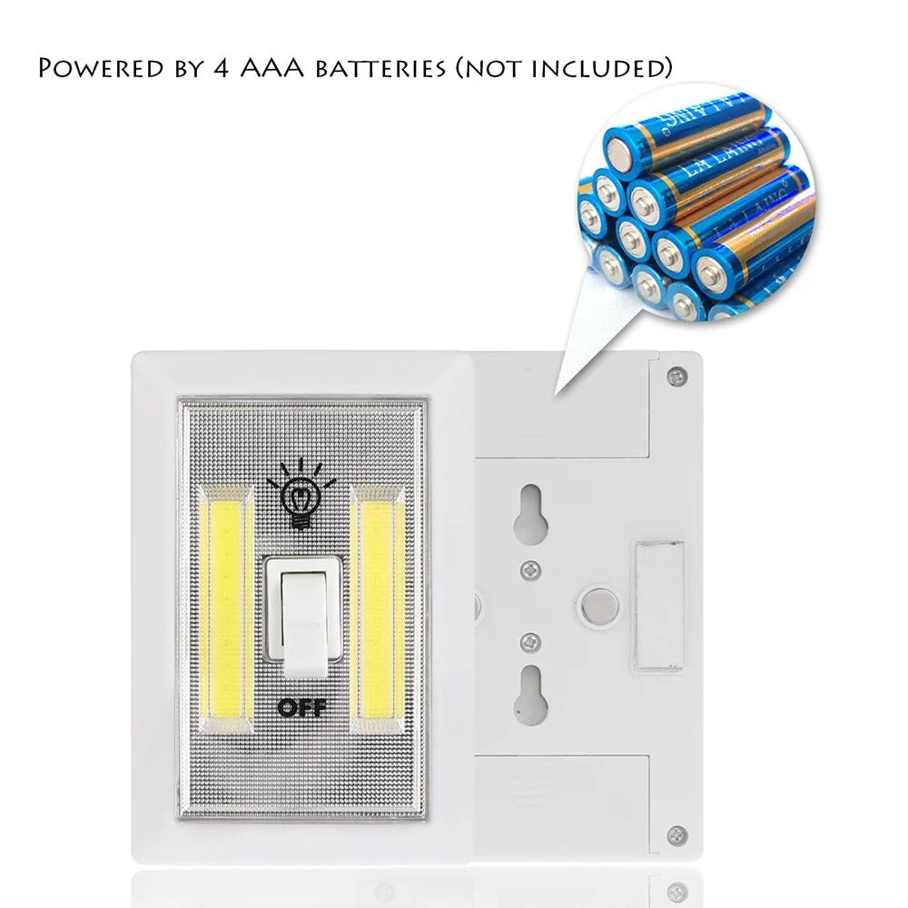 COB LED Indoor Lighting Wall Lamp Modern Home Simple Magnetic Switch Cordless Mini Lighting for Wardrobe Hallway Cabinet Garage
