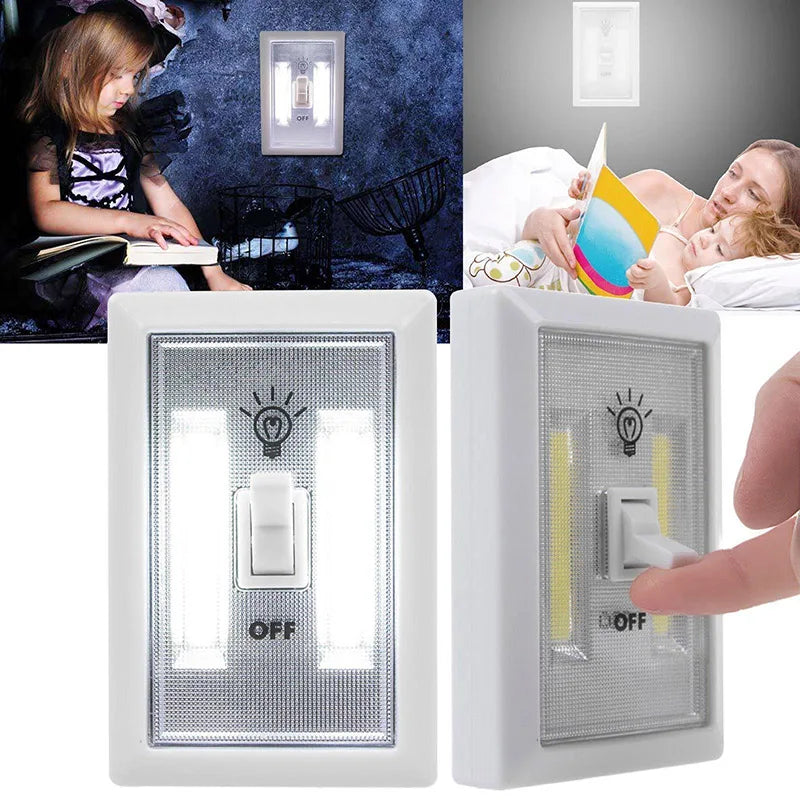 COB LED Indoor Lighting Wall Lamp Modern Home Simple Magnetic Switch Cordless Mini Lighting for Wardrobe Hallway Cabinet Garage