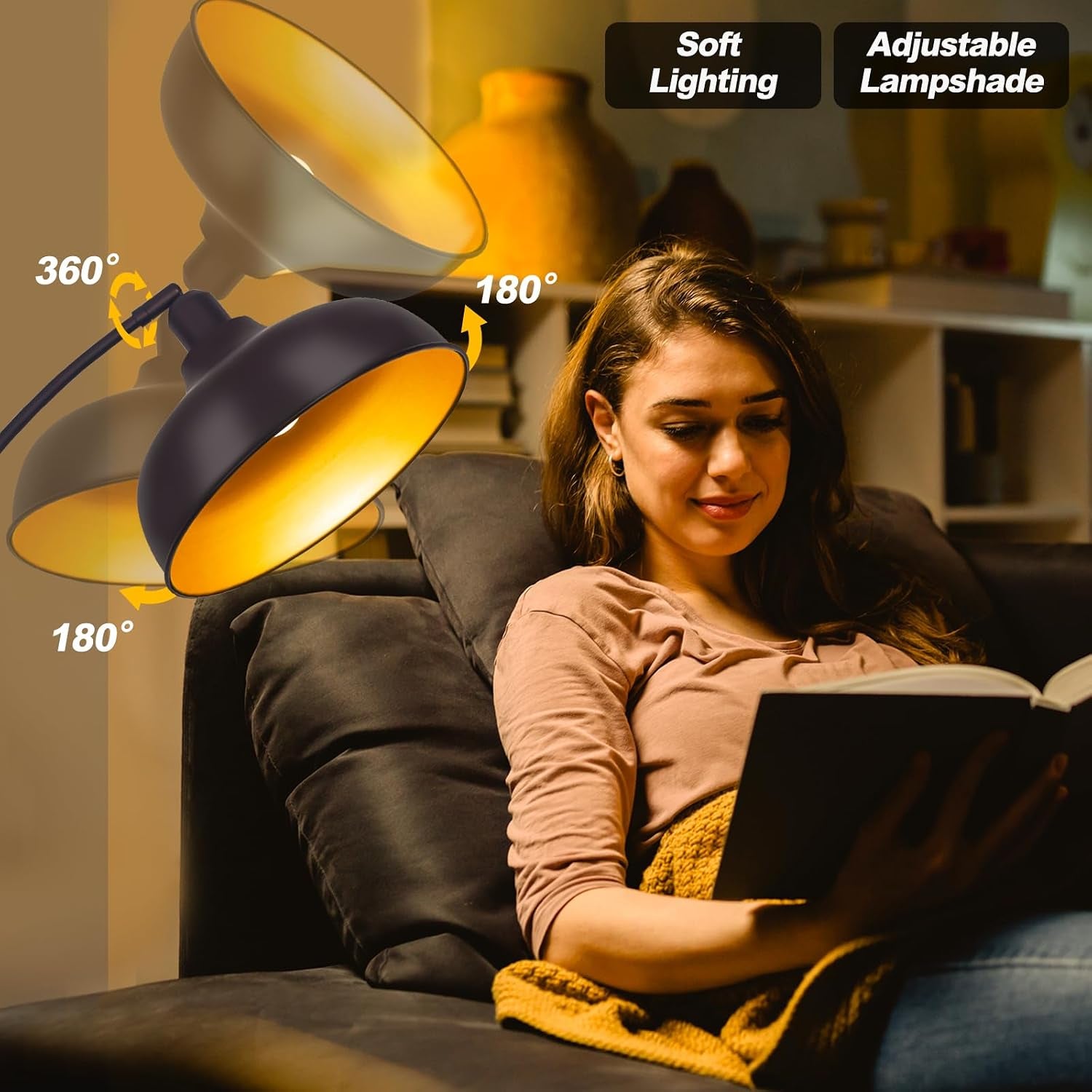 Arc Floor Lamps Bronze, Standing Lamps for Living Room Reading Lamps 70”