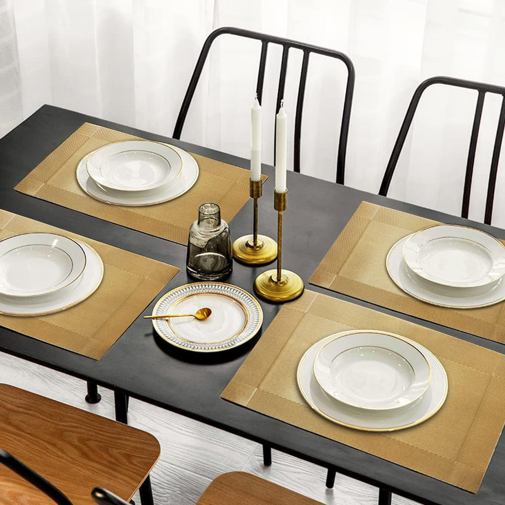 Placemats Set of 6 Table Placemats Heat Resistant Woven Placemats