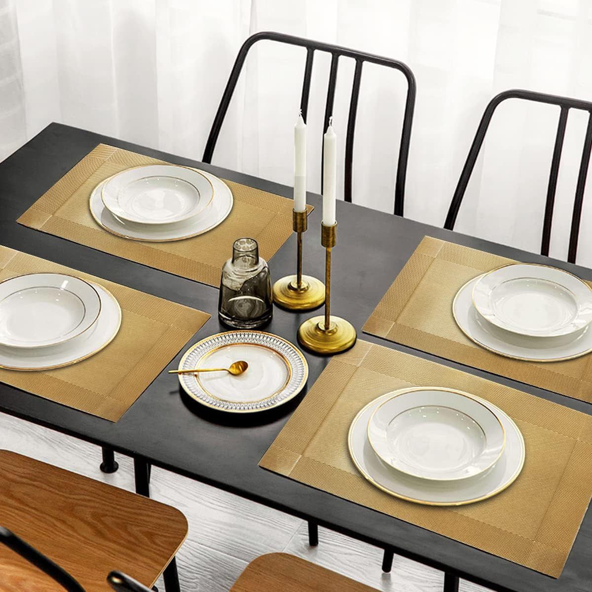 Placemats Set of 6 Table Placemats Heat Resistant Woven Placemats