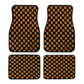 JDM Checkered Plush Floor Mats, 4 Piece Set