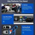 3-Channel Dash Cam, 1080p Front, Interior and Rear