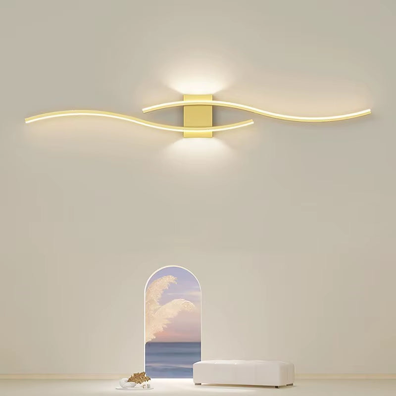 Moder LED Wall Lamp Long Strip Wall Lamps TV Background Decorative Lighting for Bedroom Living Room Home Indoor Lighting Fixture