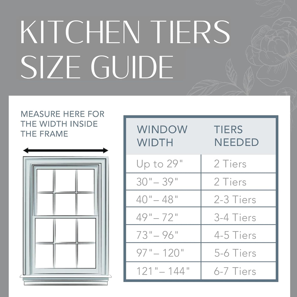 Farmhouse Living Buffalo Check Window Tier Set, Black/White - 30" W X 24" L