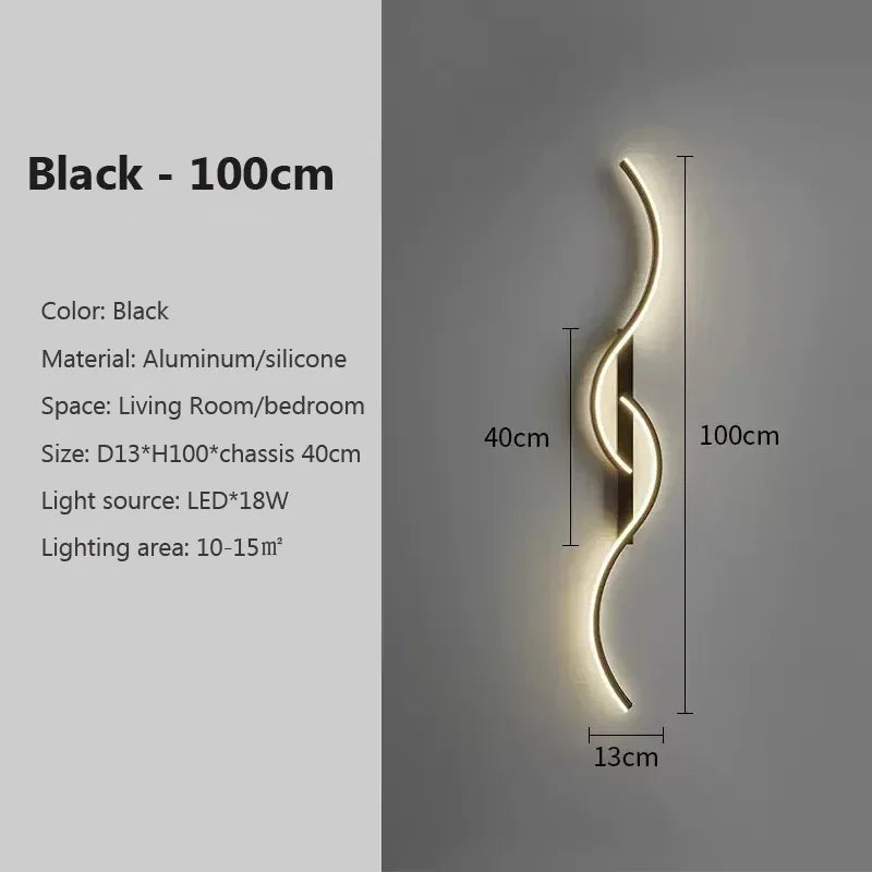 Modern LED Wall Sconce for Bedroom Bedside Living Room Corridor Wall Lamp Indoor Lighting Fixture