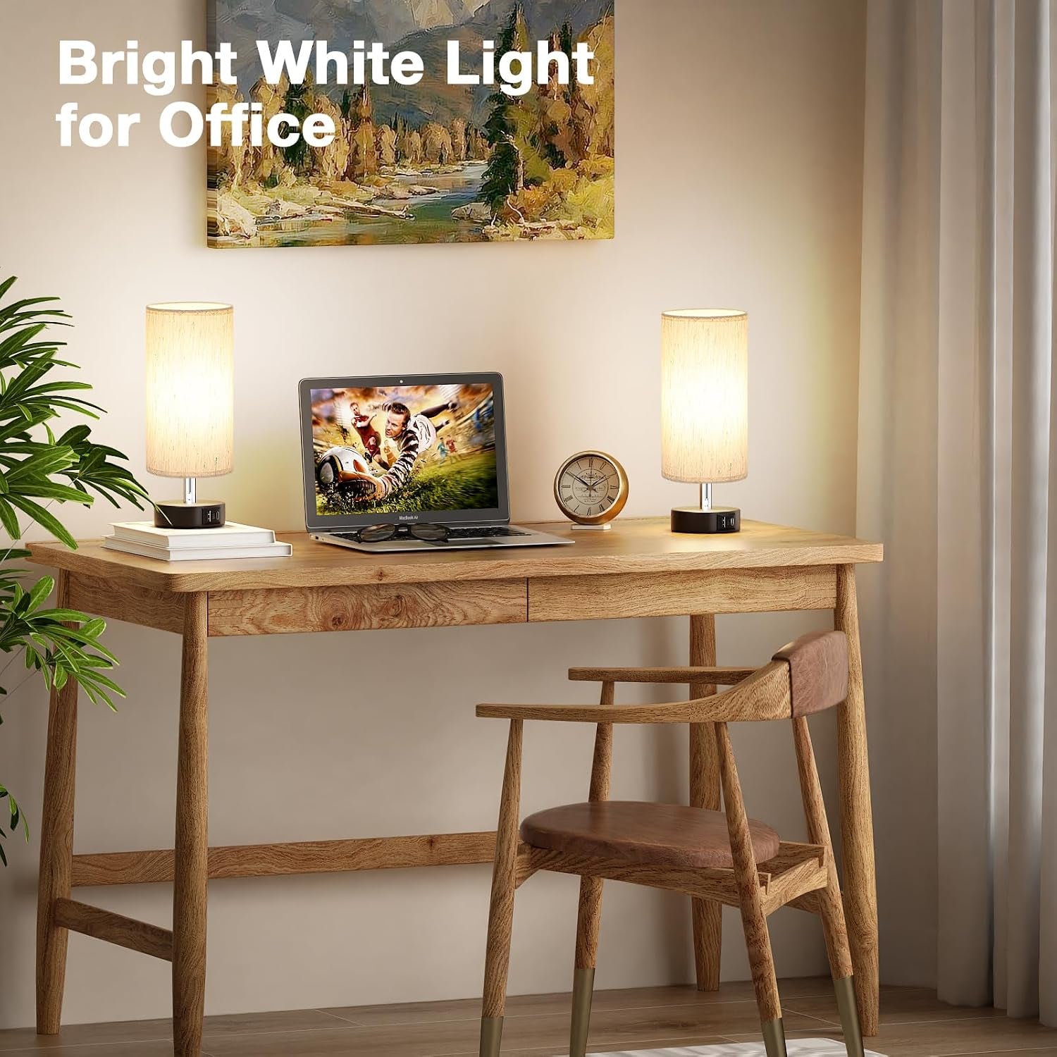 Small Table Lamps for Bedroom Set of 2 - Touch Lamps with 3 Way Dimmable