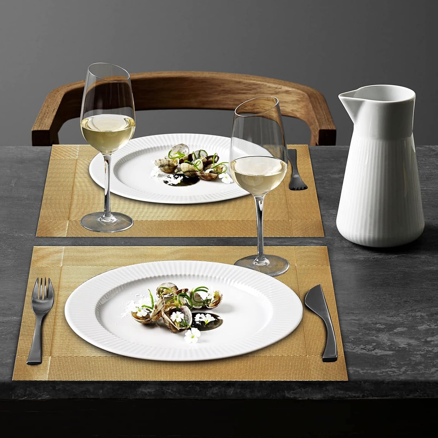 Placemats Set of 6 Table Placemats Heat Resistant Woven Placemats