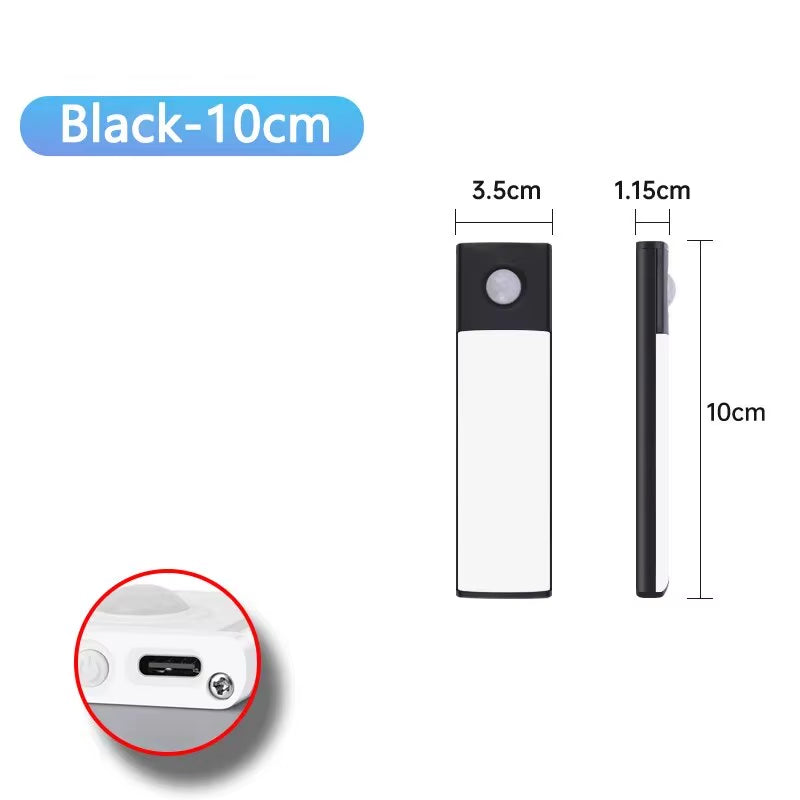 Cabinet Lights Motion Sensor LED Wireless USB under Ultra Thin Night Light for Kitchen Cabinet Bedroom Wardrobe Indoor Lighting