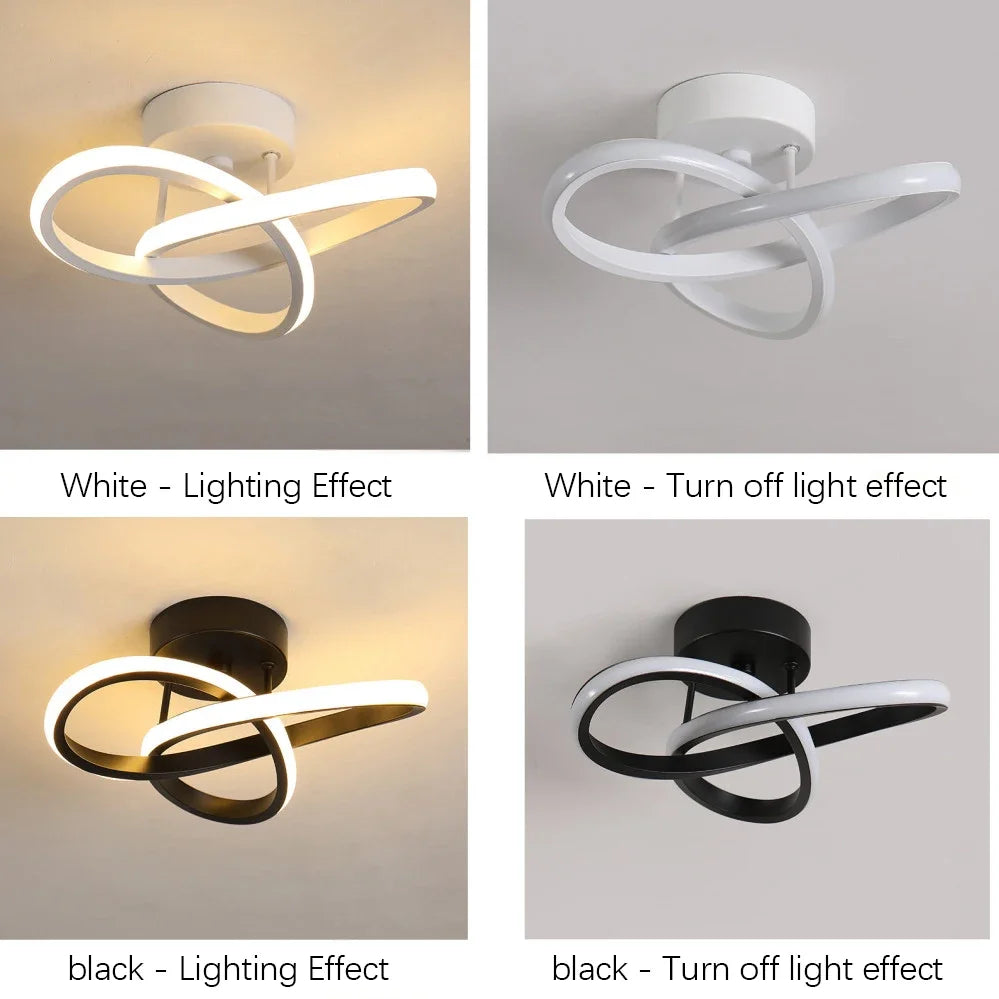 Modern LED Ceiling Light Corridor Lighting Fixture Minimalist Line Lamps Aisle Entryway Staircase Corner Indoor Lighting