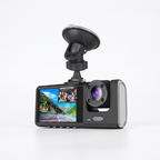 3-Channel Dash Cam, 1080p front, interior and rear, on a white background