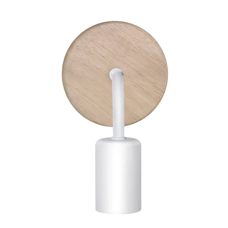 Retro E27 Wall Lamp Wrought Iron Wooden Modern Minimalist Lighting Fixture Living Room Bedroom Study Corridor Indoor Lighting
