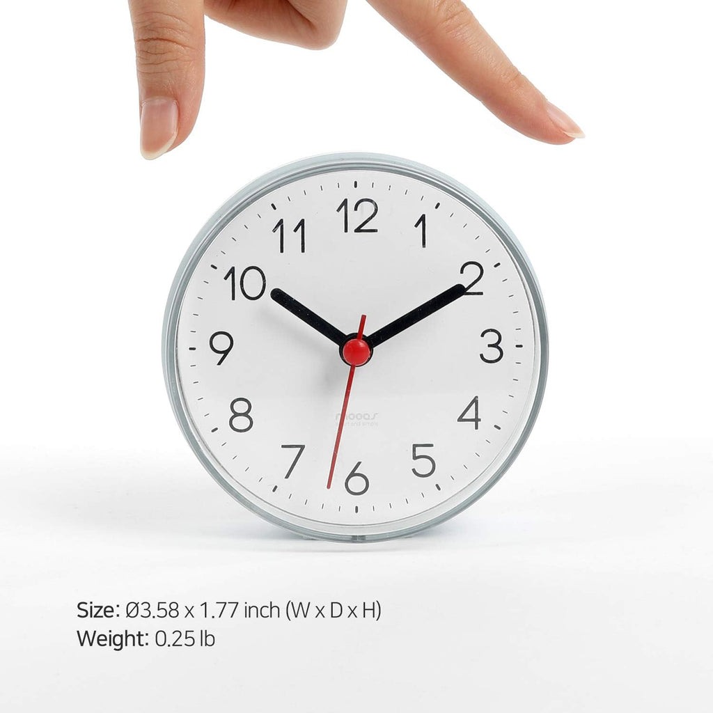 2WAY Silent Waterproof Bathroom Clock (White)