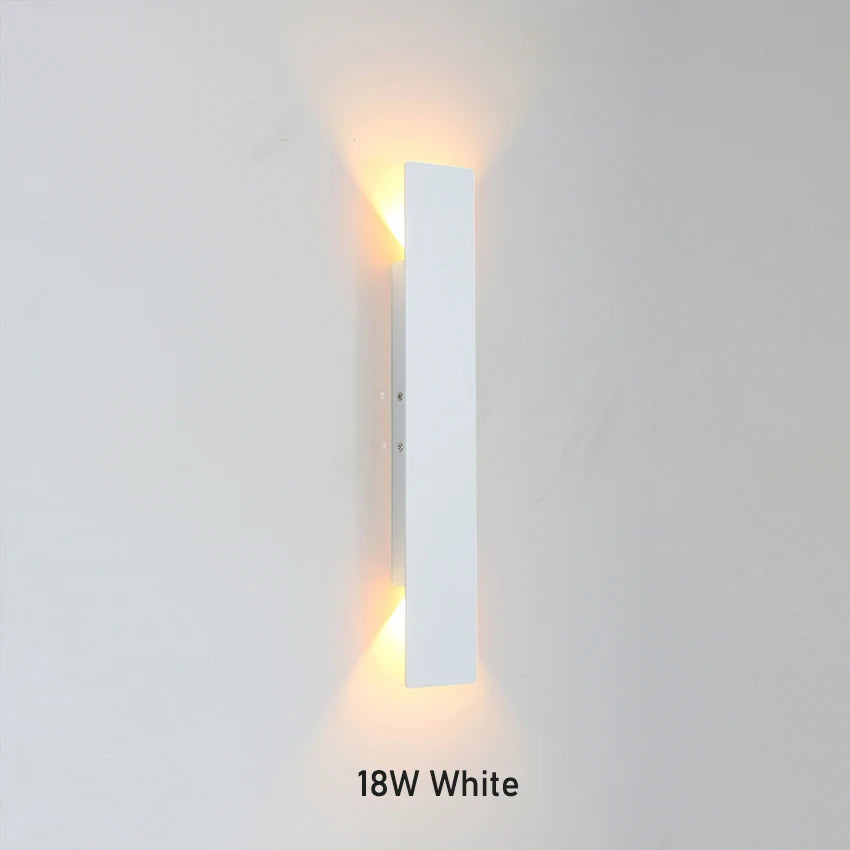 LED Wall Lamp Rectangular Bedroom Bedside Wall Lights Modern Minimalist Indoor Lighting Living Room Decoration Aluminum