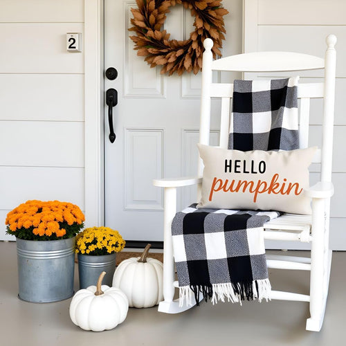 Fall Throw Pillow Covers 12X20, Fall Decorations for Home